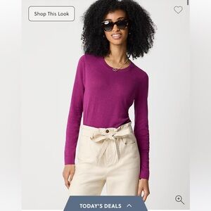 J. Crew Factory Teddie Sweater in Grape